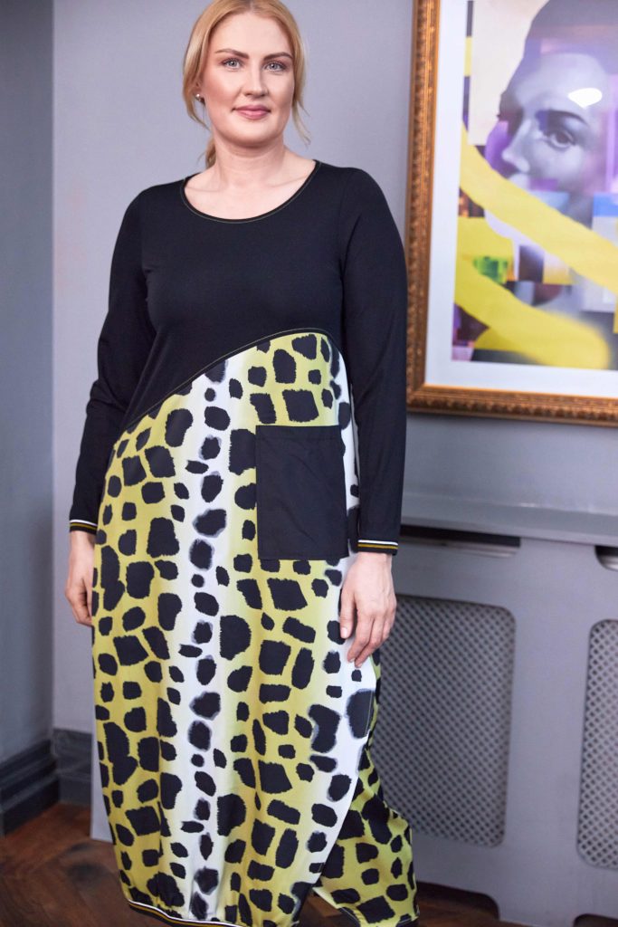 Animal Print Jersey Dress - Forest