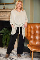 Pleats Detail Blouse - Stone