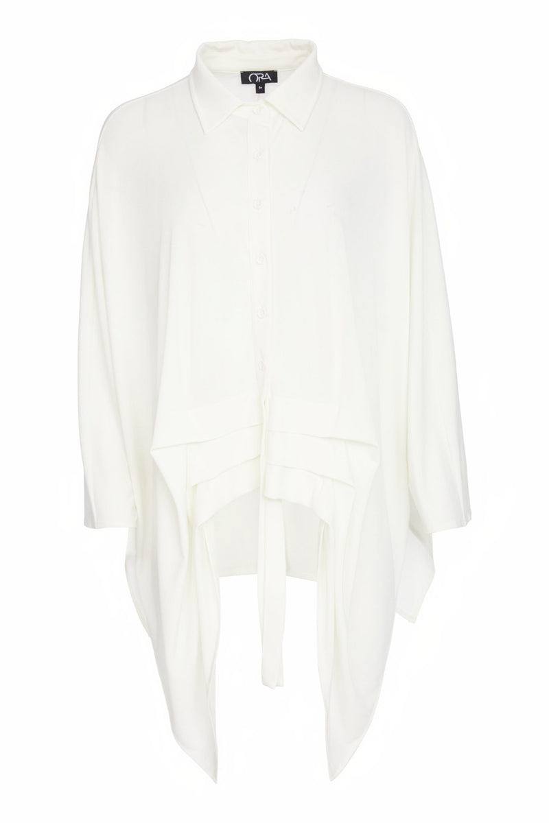 Pleats Detail Blouse - Stone