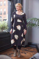 Blurred Spot Dress - Sand/black