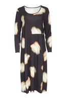 Blurred Spot Dress - Sand/black