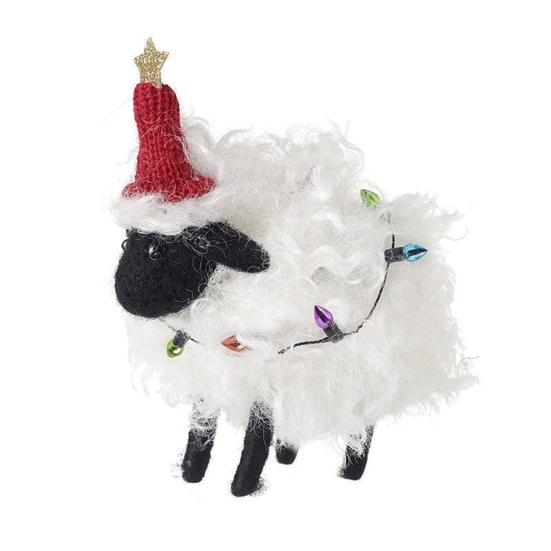 Woolly Sheep with Fairy Lights
