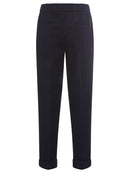 Coast Vibes Cropped Trousers - Ink Blue
