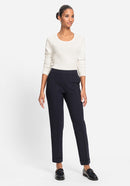 Coast Vibes Cropped Trousers - Ink Blue