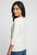 Olsen Long Sleeves T-Shirt - White Silk
