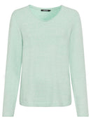 Cool Vision V Neck Jumper - Icy Mint Melange