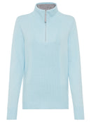 Round Neck Jumper - Satin Blue Melange