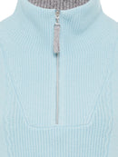 Round Neck Jumper - Satin Blue Melange