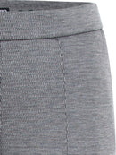 Cropped Casual Trousers - Grey Stone Melange