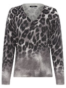 V Neck Jumper - Dark Slate Melange