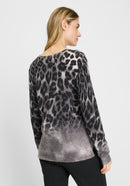 V Neck Jumper - Dark Slate Melange