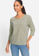 Long Sleeve Print T-Shirt - Sun Yellow