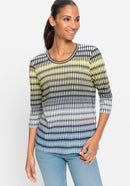 Long Sleeve Striped T-Shirt - Ink Blue