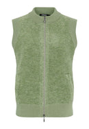 Sleeveless Cardigan - Moss Green