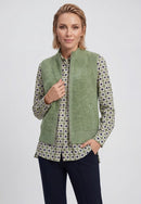 Sleeveless Cardigan - Moss Green