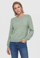 Long Sleeve Pullover - Moss Green Melange