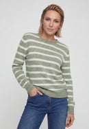 Long Sleeve Pullover - Moss Green Melange