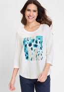 Placement Print T-Shirt - Off White