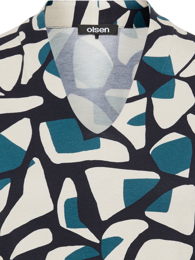 All Over Print T-Shirt - Ink Blue