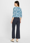 OlsenCropped Business Trousers - Ink Blue