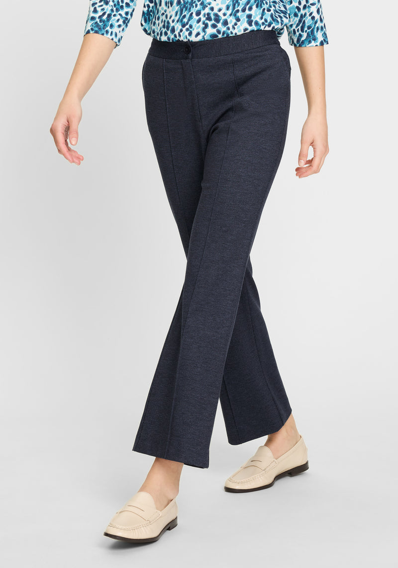 OlsenCropped Business Trousers - Ink Blue