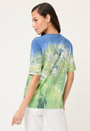 Olsen Short Sleeve Print T-Shirt - Jade