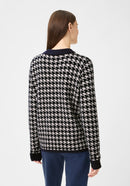New Passion Houndstooth Cardigan - Ink Blue