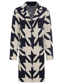 New Passion Houndstooth Cardigan - Ink Blue