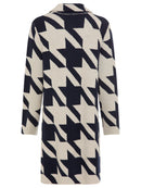 New Passion Houndstooth Cardigan - Ink Blue