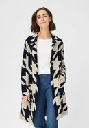 New Passion Houndstooth Cardigan - Ink Blue