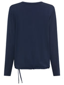 New Passion V Neck Print T-Shirt - Ink Blue