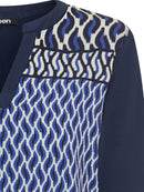 New Passion V Neck Print T-Shirt - Ink Blue