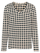 New Passion V Neck Print T-Shirt - Ink Blue