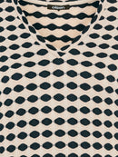 New Passion V Neck Print T-Shirt - Ink Blue