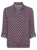 New Passion Print Blouse - Sweet Orchid