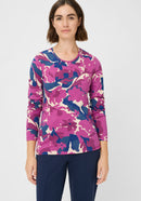 New Passion Print T-Shirt - Boysenberry