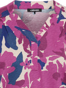 New Passion V Neck Print T-Shirt - Boysenberry