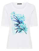 Ocean Breeze Front Print T-Shirt - White