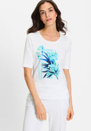 Ocean Breeze Front Print T-Shirt - White