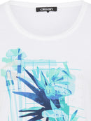 Ocean Breeze Front Print T-Shirt - White