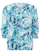 Ocean Breeze Print T-Shirt - Aruba Blue