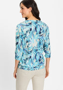 Ocean Breeze Print T-Shirt - Aruba Blue