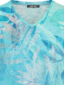 Ocean Breeze Print T-Shirt - Aruba Blue