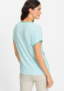 Ocean Breeze Print T-Shirt - Aruba Blue