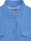 Ocean Breeze Plain Cardigan - Capri Blue Melange