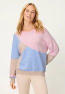 Refresh Colorblock Jumper - Light Toffee Melange