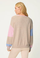 Refresh Colorblock Jumper - Light Toffee Melange