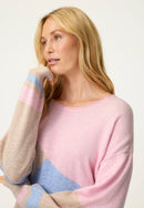 Refresh Colorblock Jumper - Light Toffee Melange