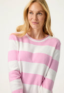 Refresh Stripe Jumper - Peony Pink