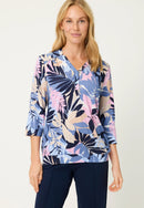 Refresh AOP 3/4 Sleeve T-Shirt - Ink Blue